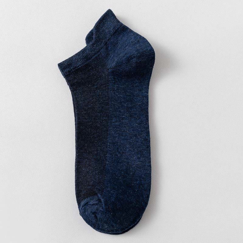 Multicolor Loose Cotton Socks(3 Pairs) - 42-48 - Navy Blue - image 7
