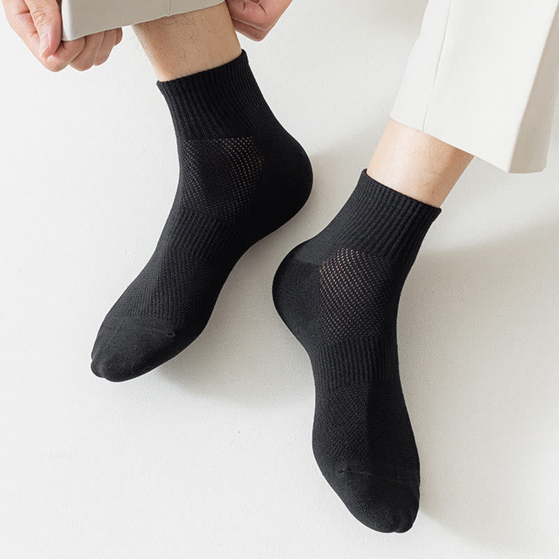 Seamless Mesh Quarter Socks(5 Pairs) - image 9