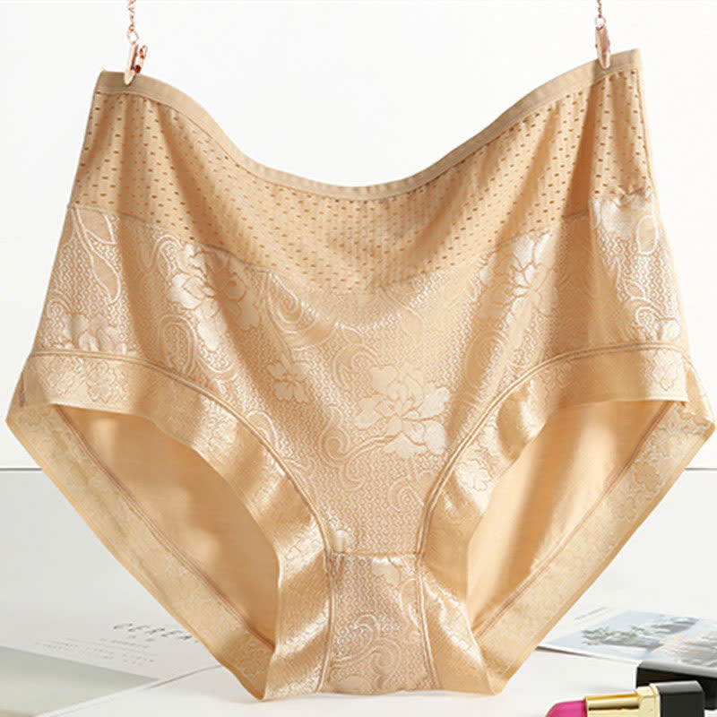 High-Waisted Thin Panty(5 Pairs) - Nude - 5XL - image 11