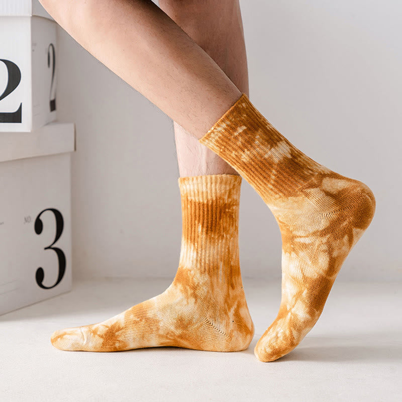 Tie-dye Colorful Quarter Socks(4 Pairs) - image 2