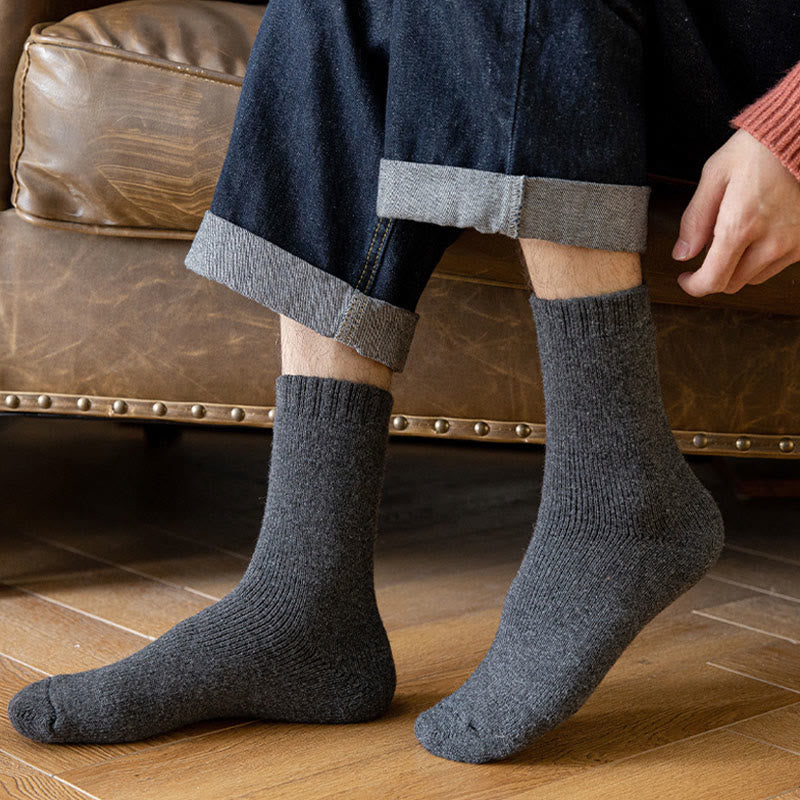 Plus Size Thick Insulated Heated Winter Crew Socks(5 Pairs) - image 4