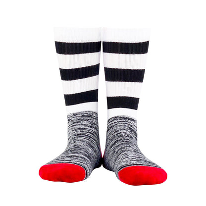 Black&White Stripes Knee High Cushioned Socks - XL - Black&White - image 0