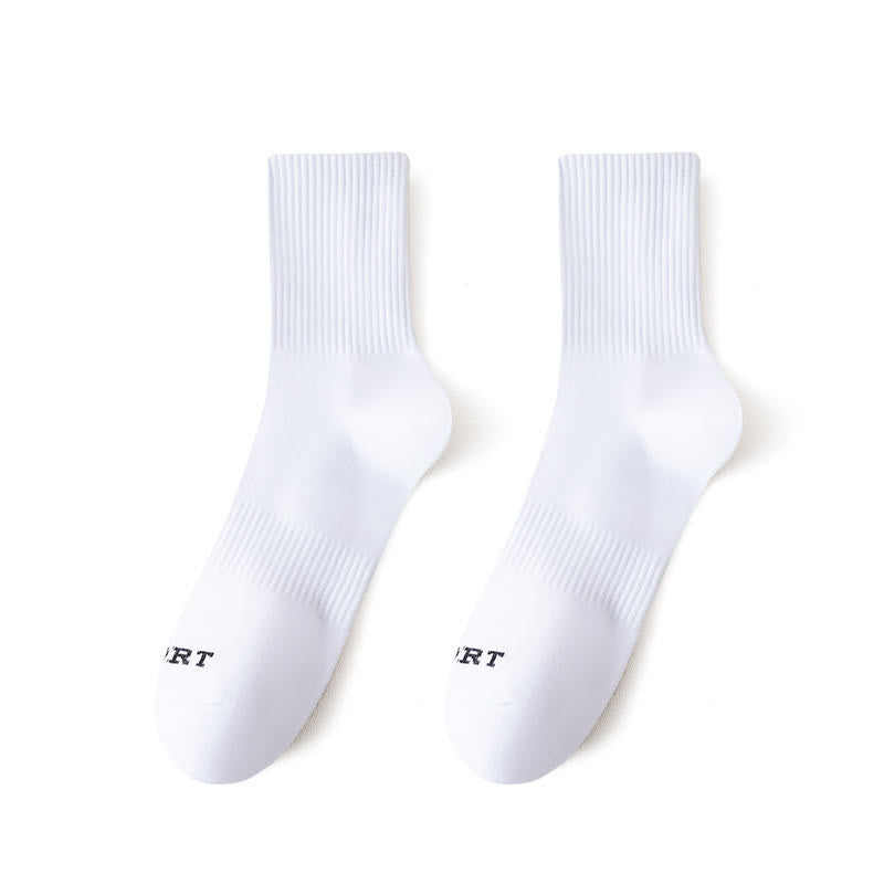 Anti-odor Cotton Sport Quarter Socks(3 Pairs) - White - EU43-48(US9-13) - image 2