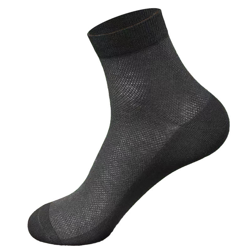Plusock Mesh Quarter Socks(10 Pairs) - Black - EU44-50(US10-15) - image 9