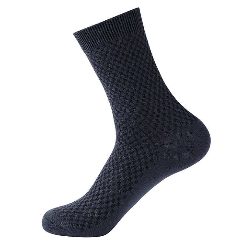 Bamboo Fiber Quarter Socks(5 Pairs) - Blue Gray - EU41-48(US7.5-13) - image 7