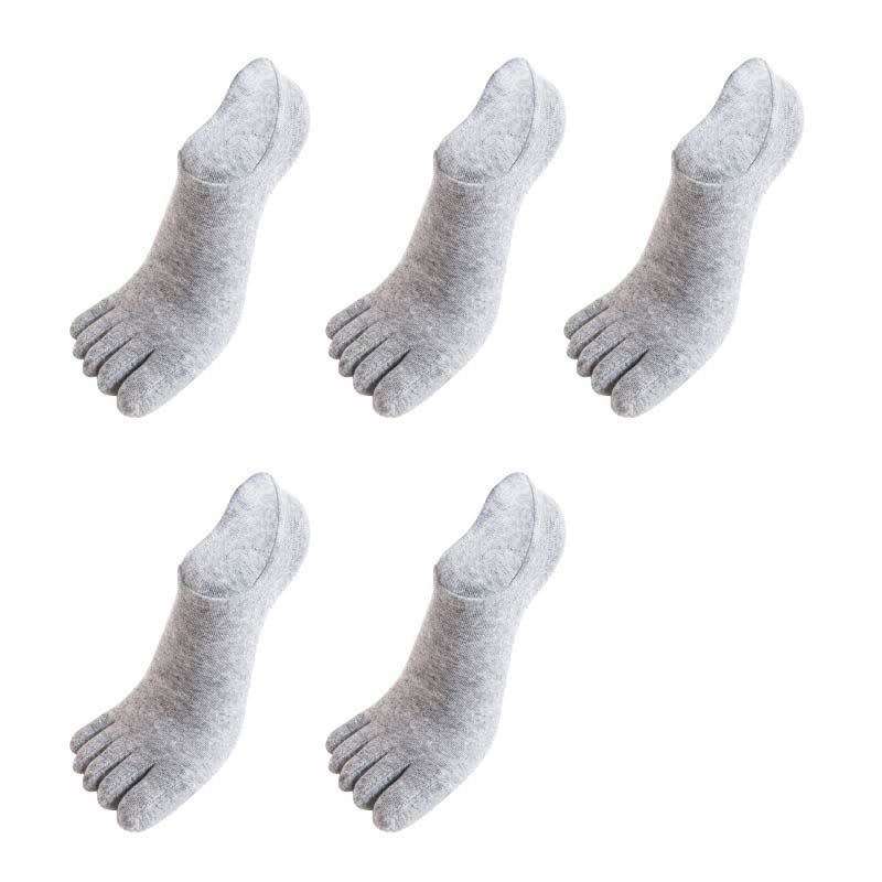 Five Toes Antibacterial Alignment Socks(5 Pairs) - Light Gray - EU43-51(US9-16) - image 14