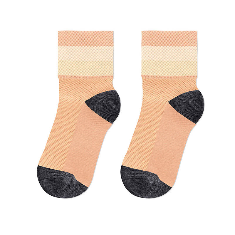 Candy Color Breathable Quarter Socks