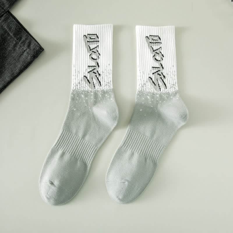 Trendy Crew Socks(5 Pairs) - Light Gray - EU36-41(US4-8) - image 16