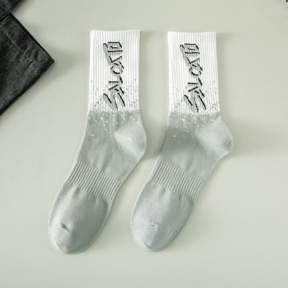 Trendy Crew Socks(5 Pairs) - Light Gray - EU36-41(US4-8) - image 16