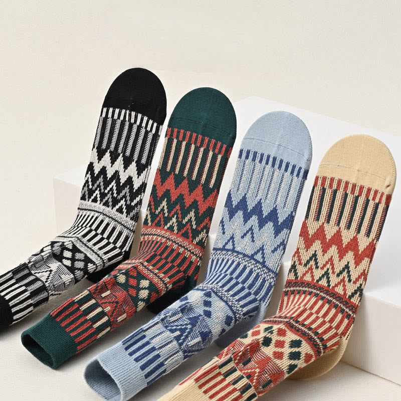 Plus Size Retro Pattern Crew Socks(2 Pairs) - image 4