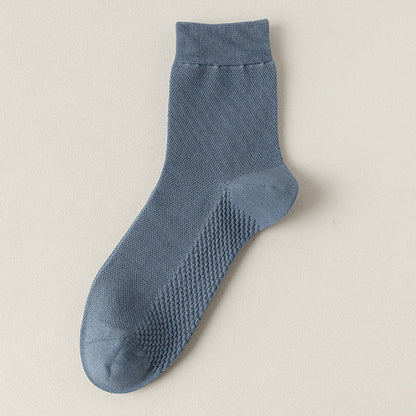 Cotton Mesh Quarter Socks(5 Pairs) - Blue - EU39-46(US5-12) - image 23