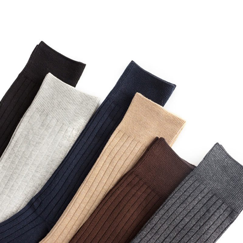 Solid Stripes Crew Socks(3 Pairs) - image 8