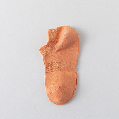 Breathable Mesh Ankle Socks(8 Pairs) - Orange - EU35-40(US5-7) - image 9