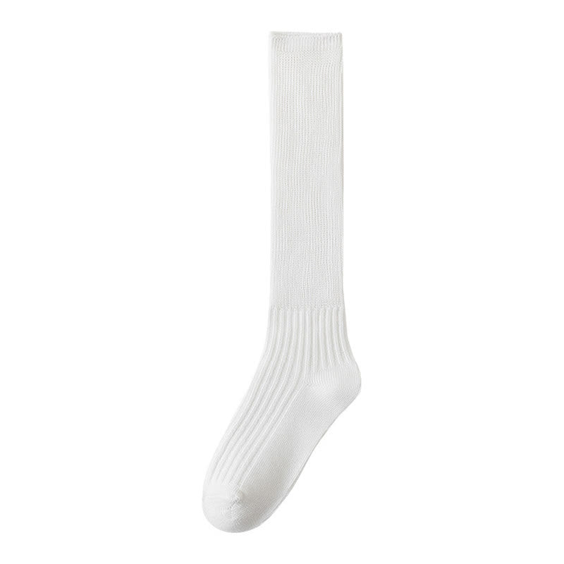 Solid Color Stylish Slouch Socks(3 Pairs) - image 14