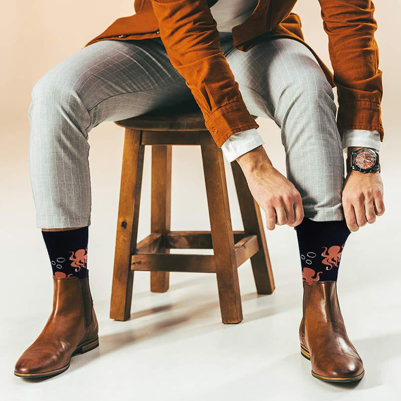 Marine Series Fun Crew Socks(5 Pairs) - image 7