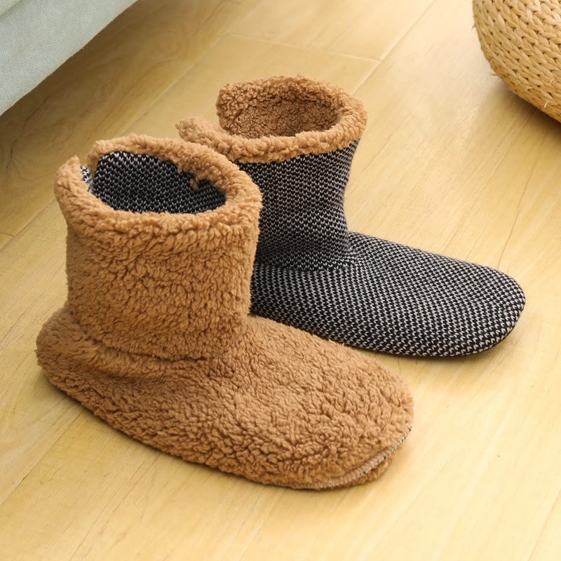Plus Size Non Slip Fleece Slipper Socks(2 Pairs) - image 3