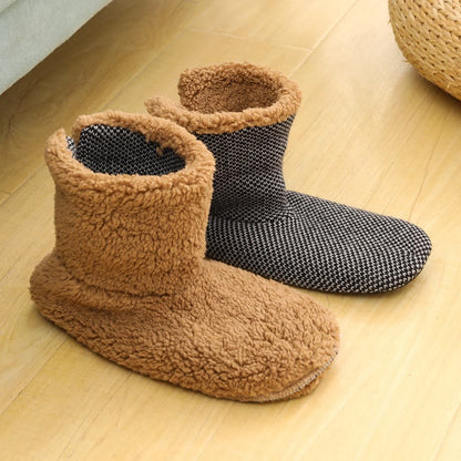 Plus Size Non Slip Fleece Slipper Socks(2 Pairs) - image 3