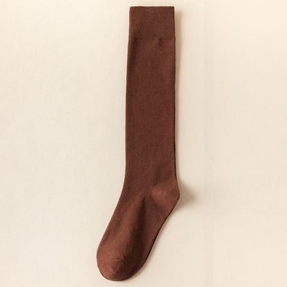 Sweat-absorbing Knee High Socks(3 Pairs) - Coffee - Fits 220lbs - image 7