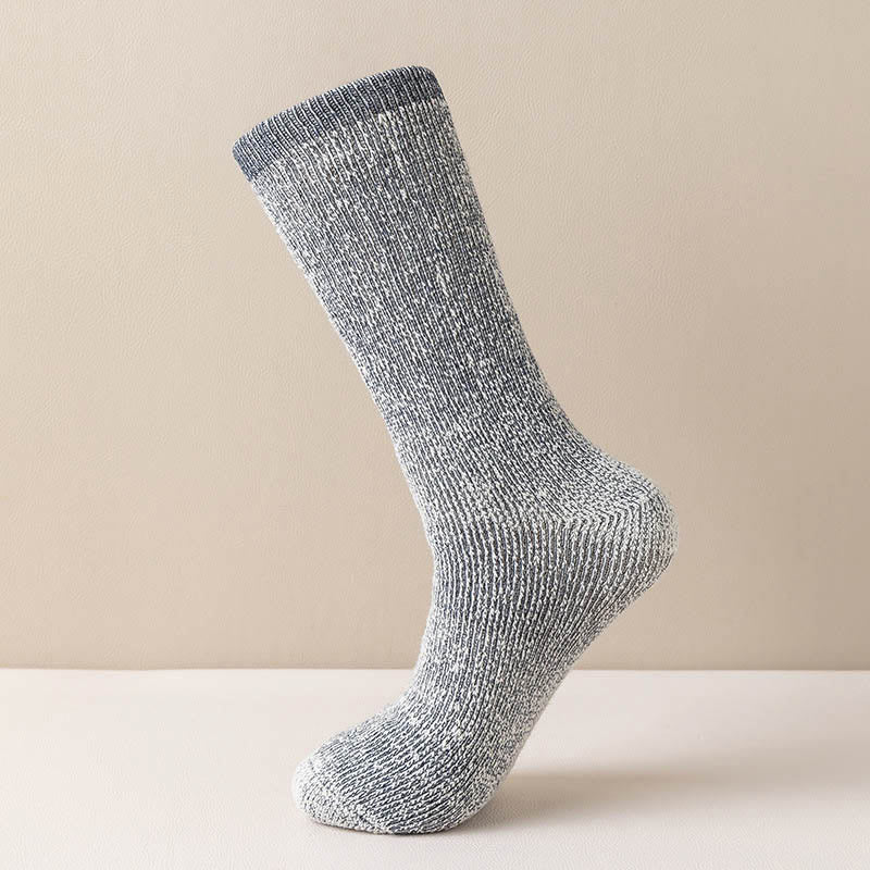 Plus Size Outdoor Sports Warm Wool Quarter Socks(3 Pairs) - Navy Blue - EU39-45(US6-11) - image 2