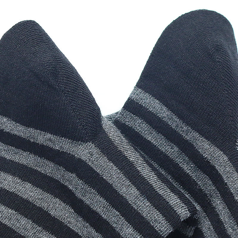 Plus Size Grey Striped Crew Socks(5 Pairs) - image 3