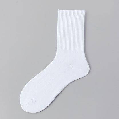 Breathable Soft Cotton Socks(3 Pairs) - 43-48 - White - image 7