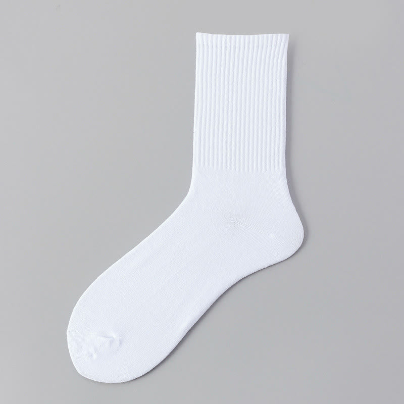 Plusock Breathable Soft Cotton Socks(3 Pairs) - 43-48 - White - image 7