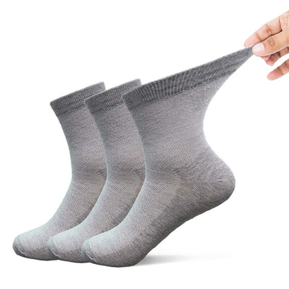 Toe Seamless Crew Socks(3 Pairs) - 42-48 - Grey - image 2
