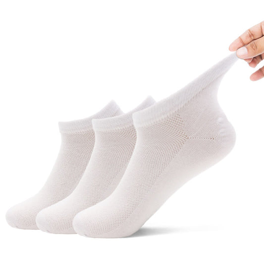 Extra Wide Comfort Ankle Socks(10 Pairs) - 42-48 - White - image 0