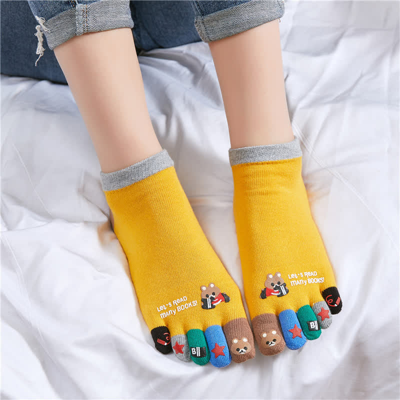 Plus Size Funny Cartoon Alignment Socks(4 Pairs)