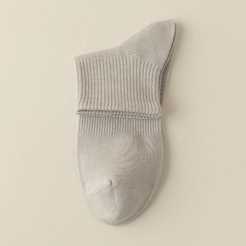 Seamless Mesh Quarter Socks(5 Pairs) - Light Gray - EU39-46(US5-12) - image 15