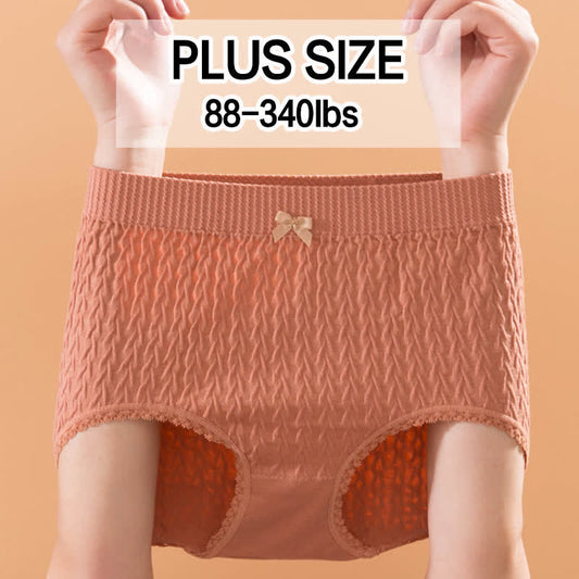Plus Size High-Waisted Bow Tie Panty(5 Pairs) - image 0