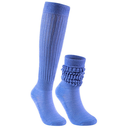 Candy Colored Soft Slouch Socks(2 Pairs) - Light Blue - EU36-42(US3-8.5) - image 14