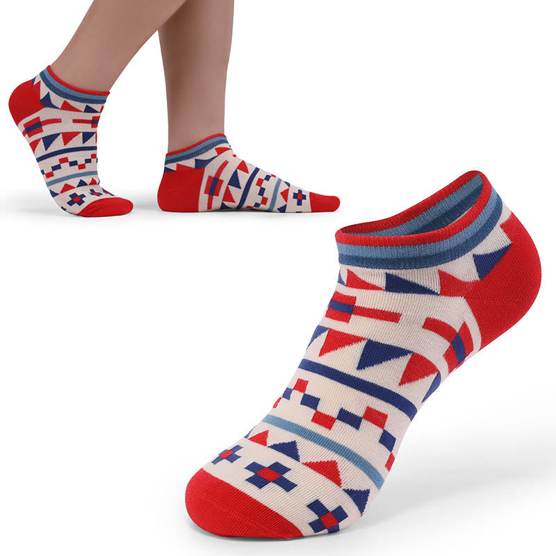 Color Contrast Ankle Socks(5 Pairs) - image 1