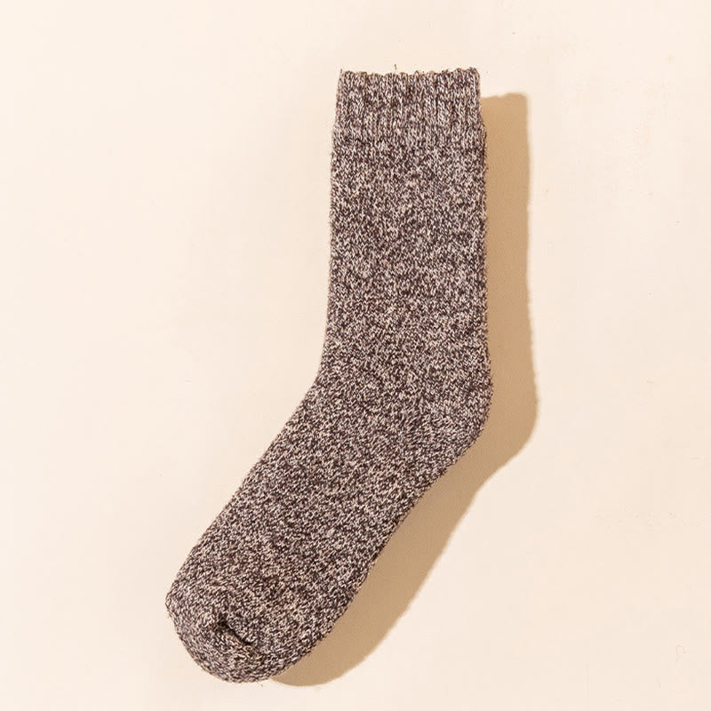 Plusock Thickened Thermal Quarter Socks(5 Pairs) - Coffee - EU40-47(US7-13) - image 4