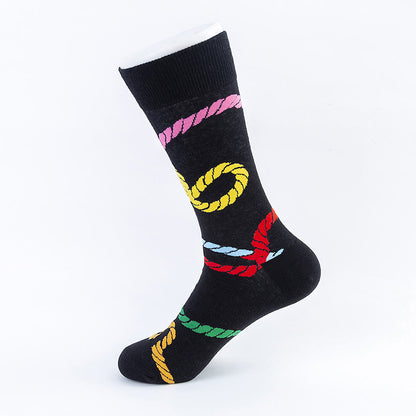 Plus Size Abstract Pattern Crew Socks(5 Pairs) - image 3