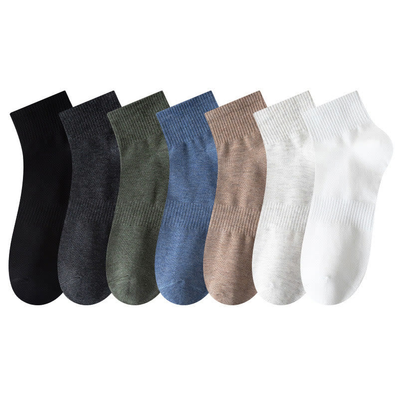 Plusock Breathable Soft Cotton Quarter Socks(7 Pairs) - image 5