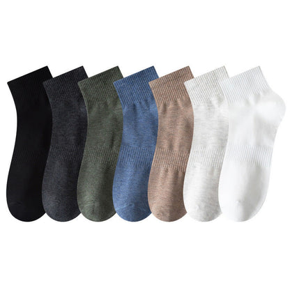 Plusock Breathable Soft Cotton Quarter Socks(7 Pairs) - image 5