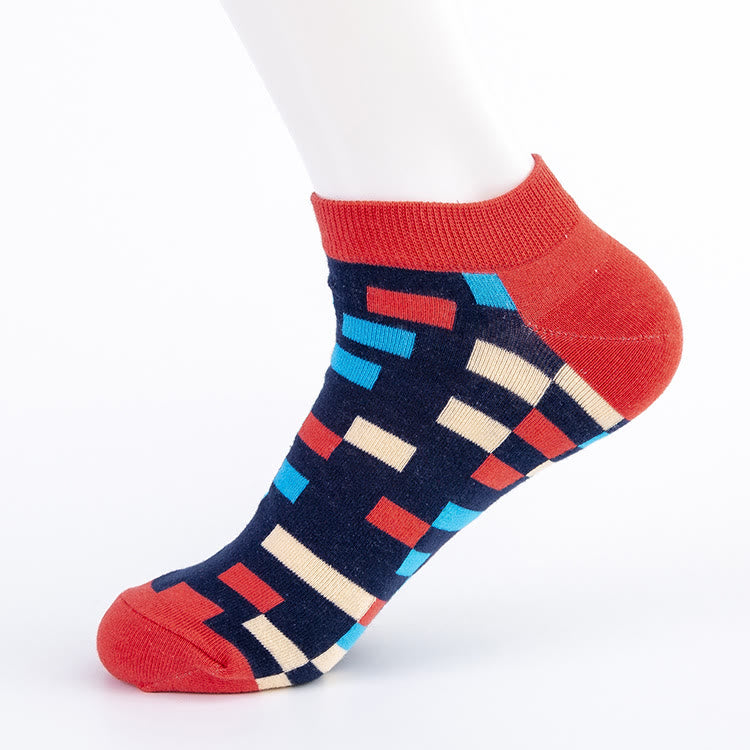 Plaid Patterns Ankle Socks(5 Pairs) - image 5