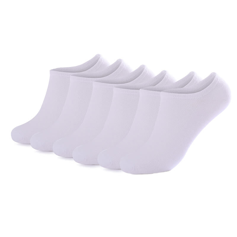 Mesh No Show Socks(3 Pairs) - White - EU44-49(US10-14) - image 14