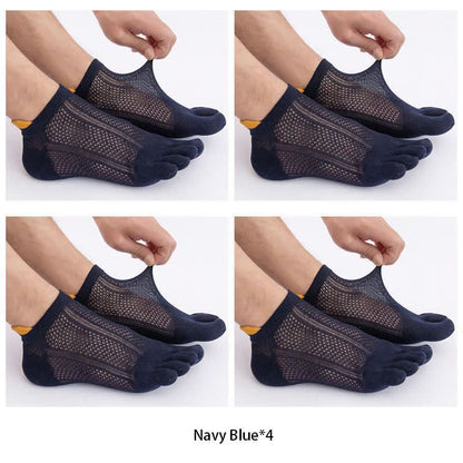 Plus Size Five Toes Cotton Alignment Socks(4 Pairs)