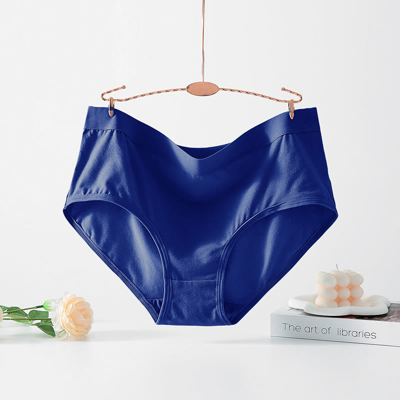 Simple High Waisted Strentch Panty(4 Packs) - Dark Blue - 6XL - image 4