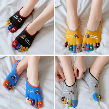 Plus Size Funny Cartoon Alignment Socks(4 Pairs)