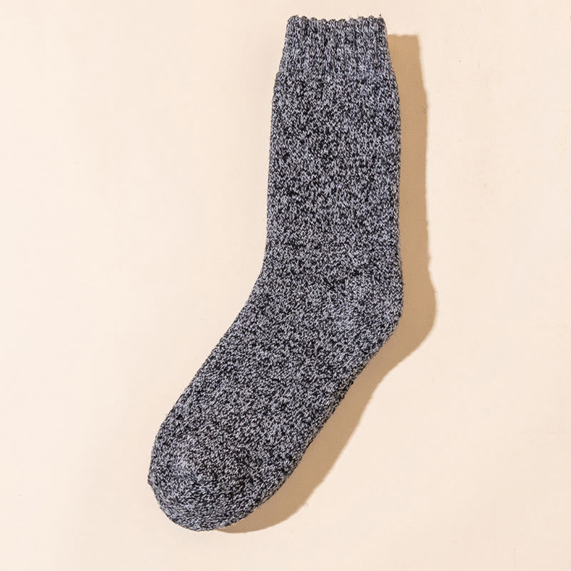 Thickened Thermal Quarter Socks(5 Pairs) - Black - EU40-47(US7-13) - image 3