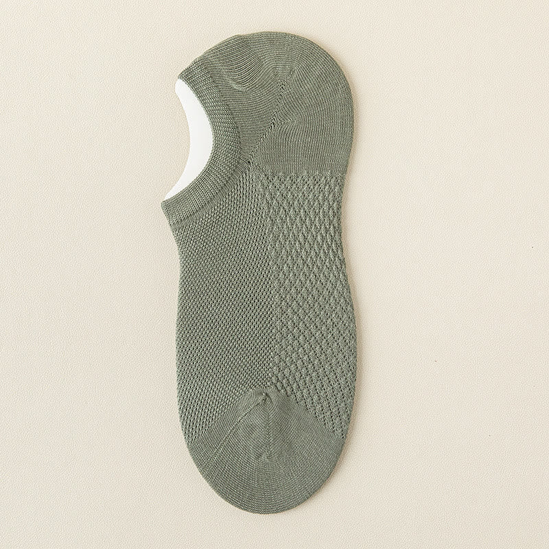 Mesh Massage No Show Socks(5 Pairs) - Green - EU39-46(US5-12) - image 23