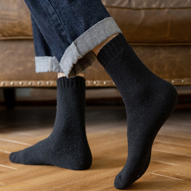 Plus Size Thick Insulated Heated Winter Crew Socks(5 Pairs) - image 9