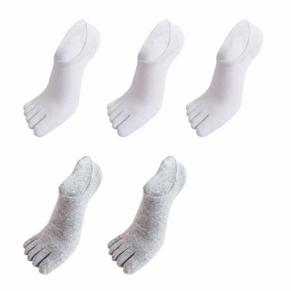 Five Toes Antibacterial Alignment Socks(5 Pairs) - White*3+Light Gray*2 - EU43-51(US9-16) - image 9