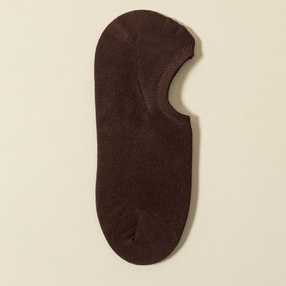Non-Slip No Show Socks(5 Pairs) - Coffee - EU39-46(US5-12) - image 15