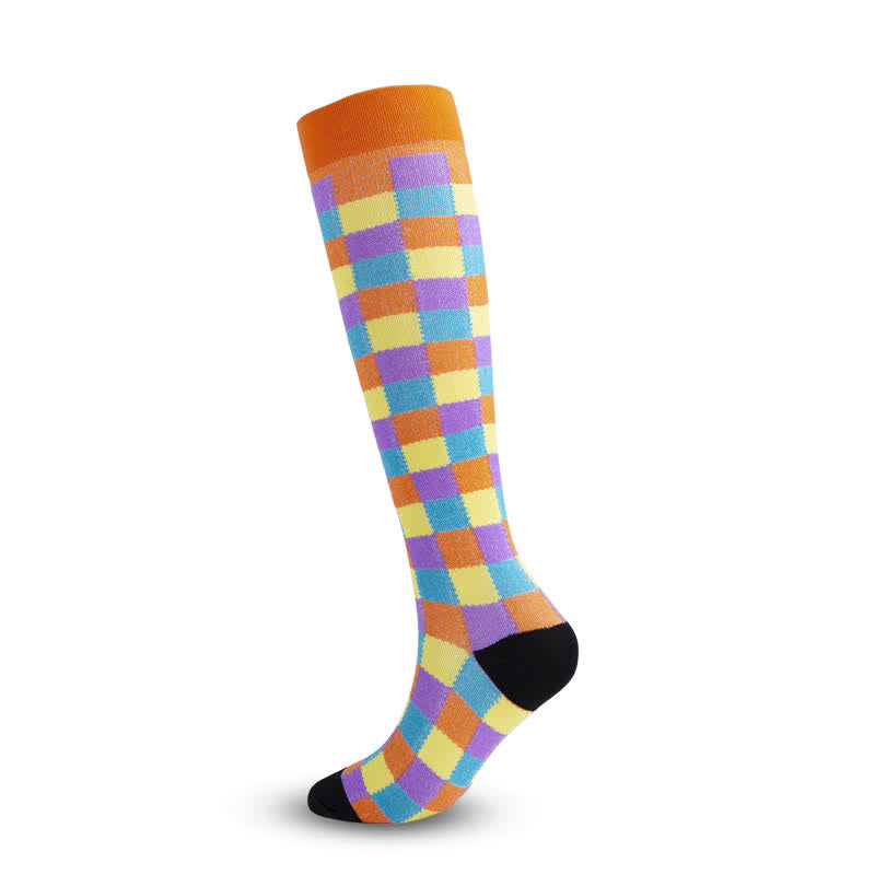 Colorful Puzzle Compression Socks(4 Pairs) - image 8