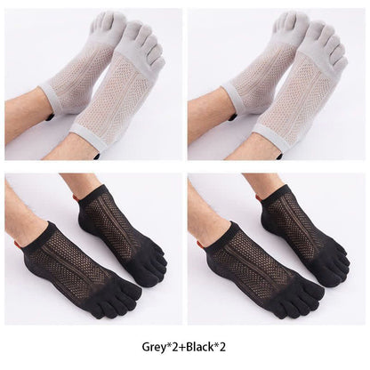 Plus Size Five Toes Cotton Alignment Socks(4 Pairs)