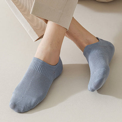 Plus Size Mesh Cotton No Show Socks(5 Pairs)